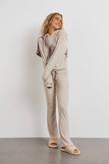 Stina rib trousers - Beige