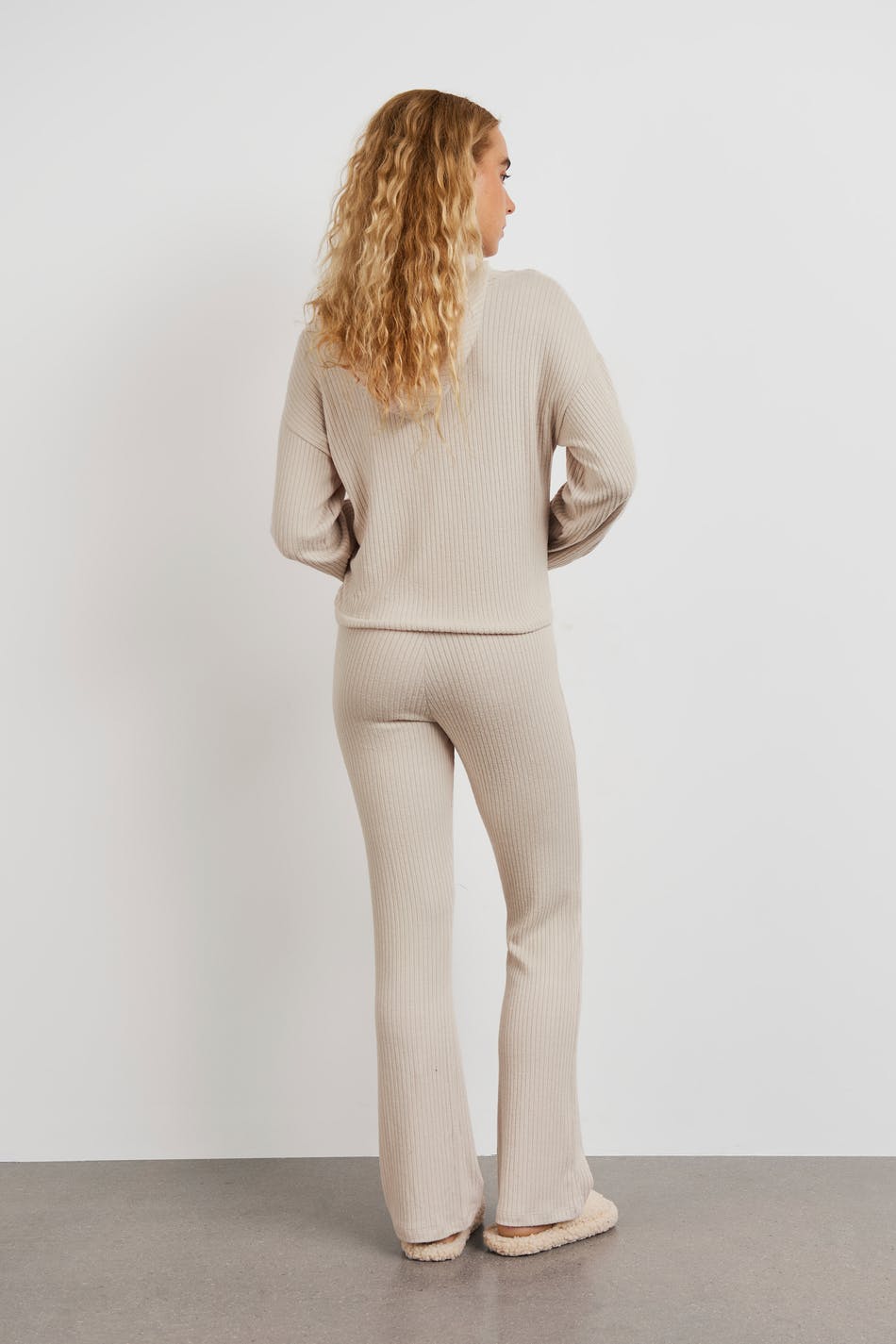 Stina rib trousers - Beige