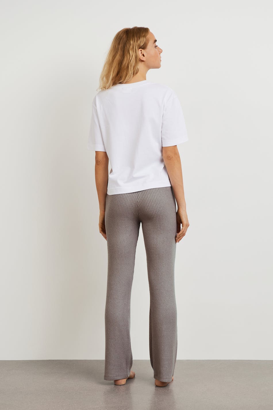 Stina rib trousers - Beige