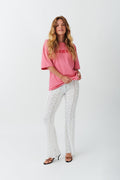 Lace flare trousers - Blanc cassé