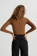 Sigrid knitted top - Tobacco brown