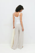 Striped soft trousers - White/blue