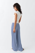 Striped soft trousers - White/red