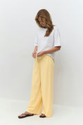 Striped soft trousers - Burgundy/white
