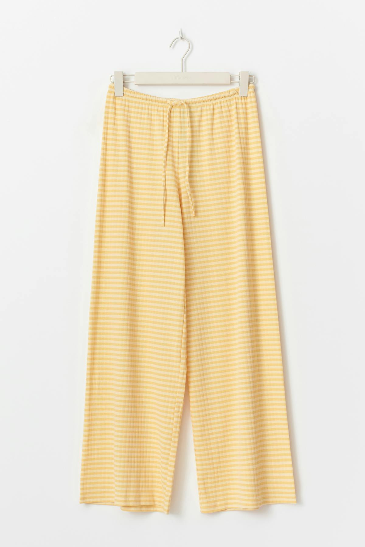 Striped soft trousers - Burgundy/white