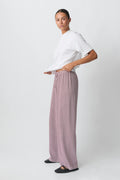 Striped soft trousers - White/red