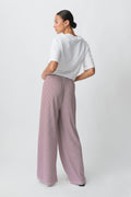 Striped soft trousers - White/red