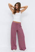 Striped soft trousers - Multi blue