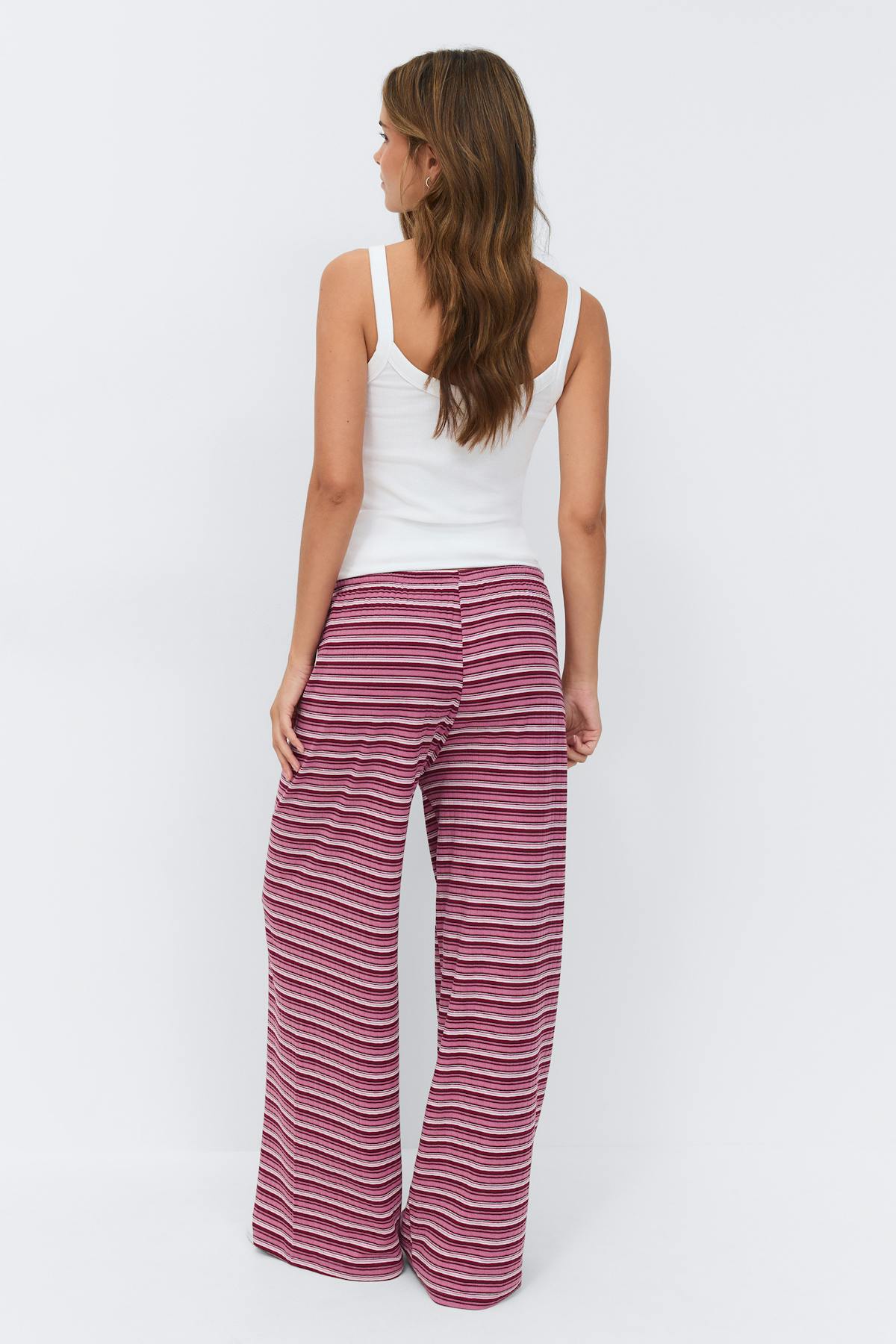Striped soft trousers - Multi blue