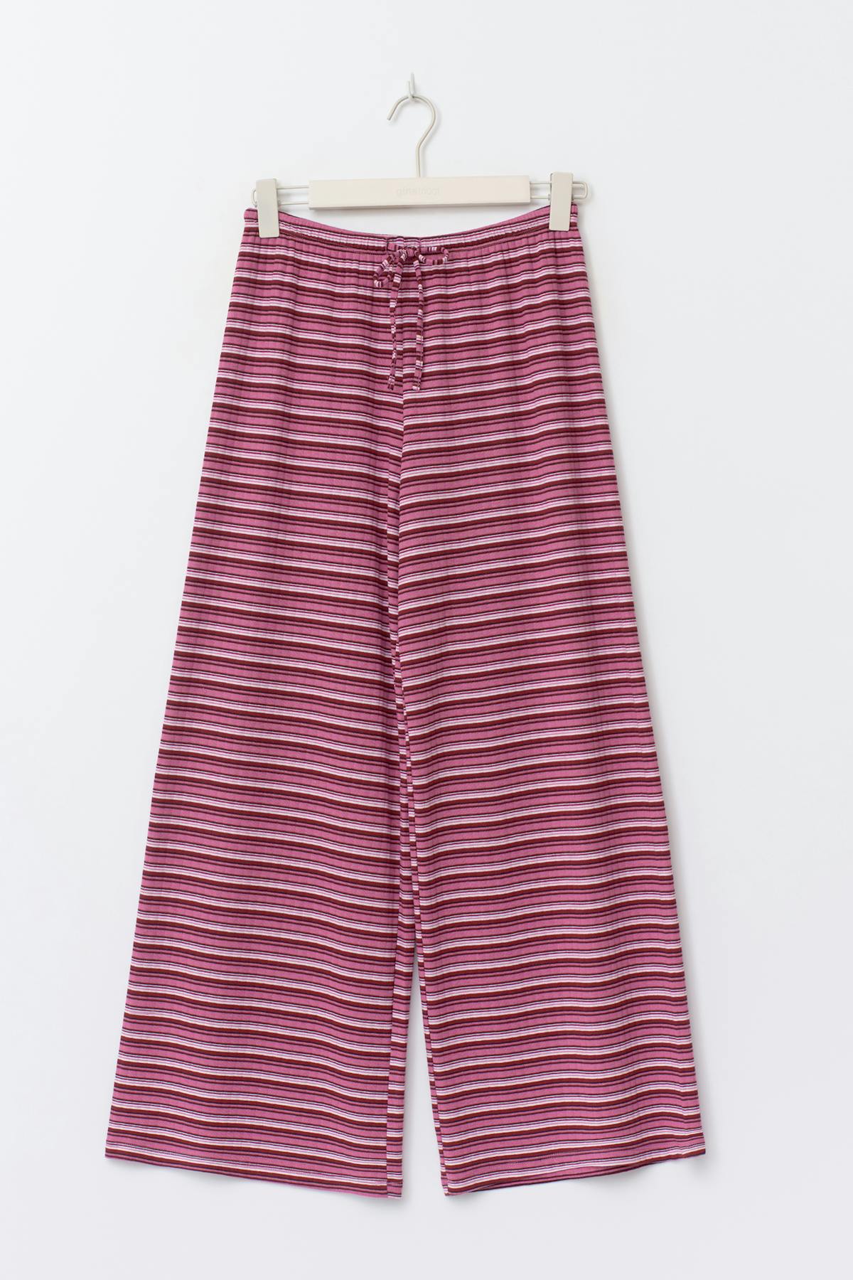 Striped soft trousers - Multi blue