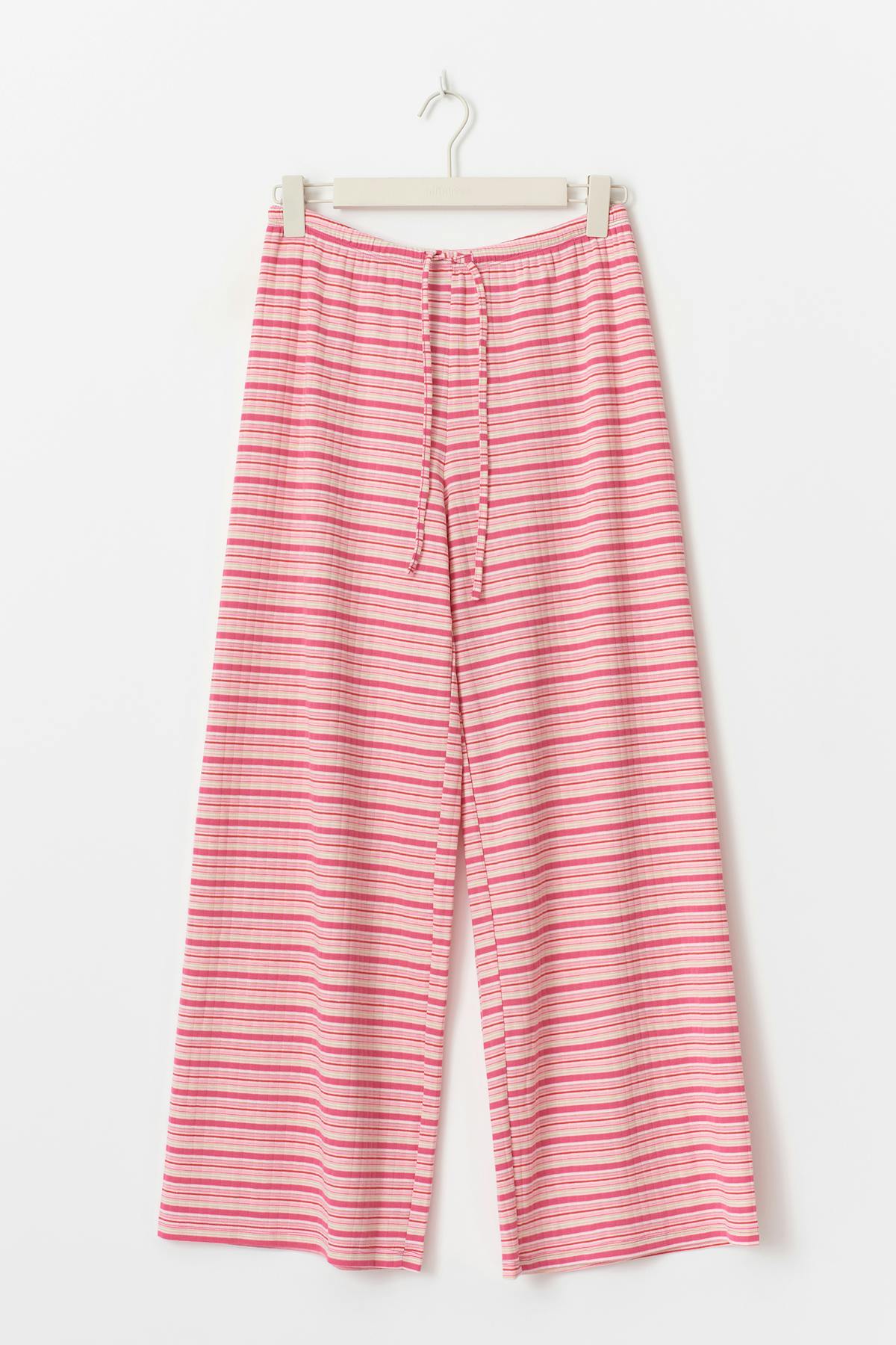 Striped soft trousers - Navy/white