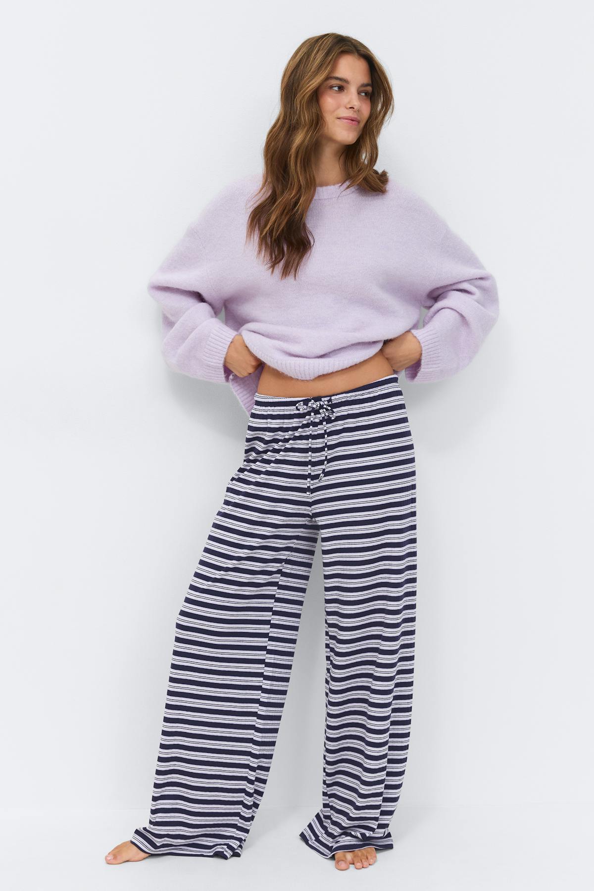 Striped soft trousers - Jaune