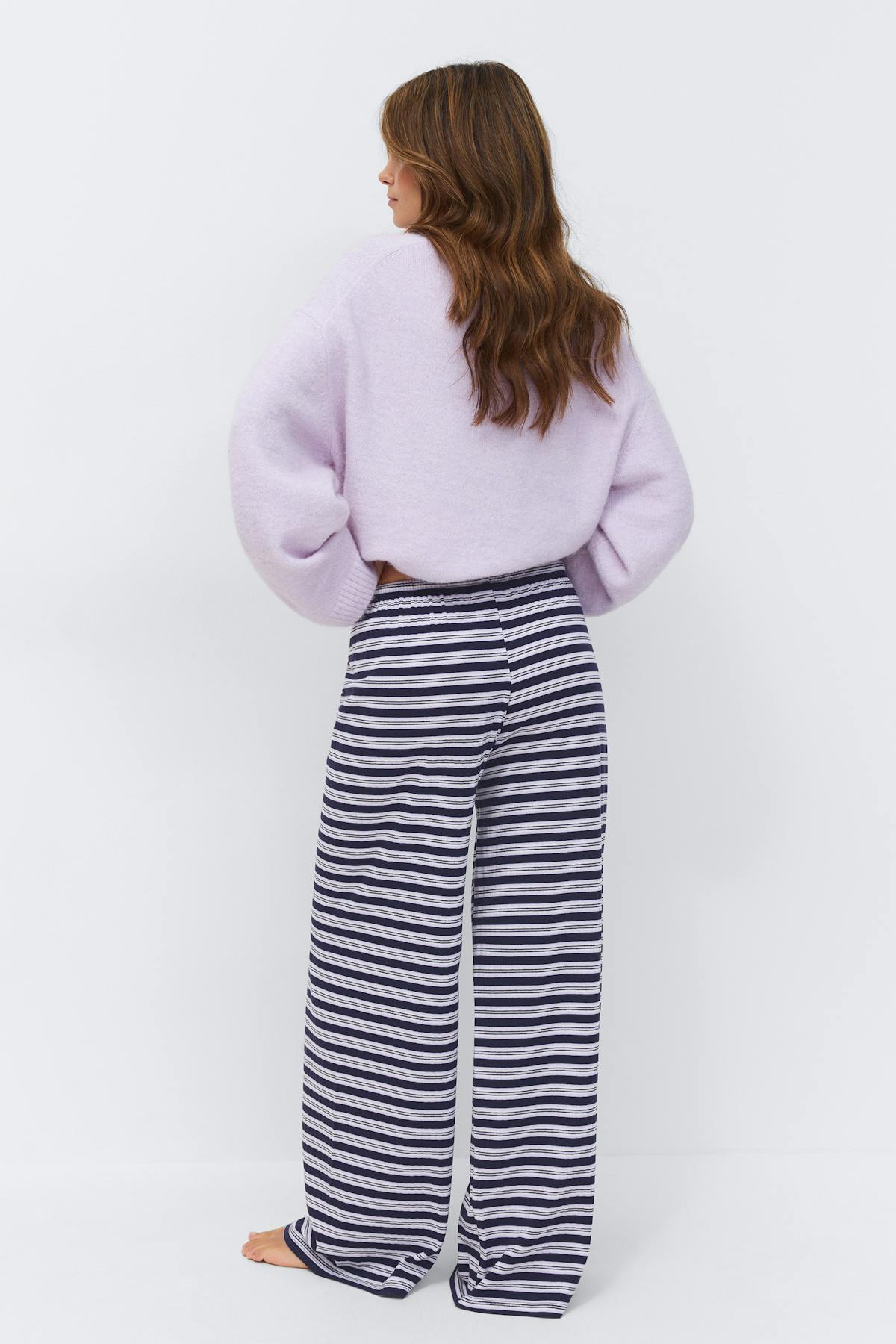 Striped soft trousers - Jaune