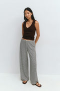 Striped soft trousers - Navy/white