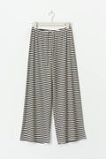 Striped soft trousers - White/beige str