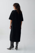 Knitted t-shirt dress - Noir