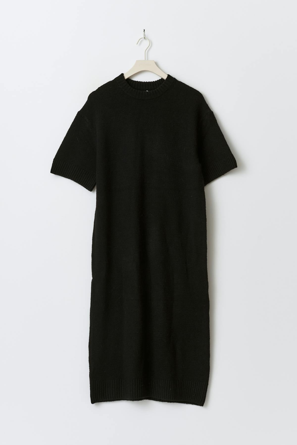 Knitted t-shirt dress - Noir