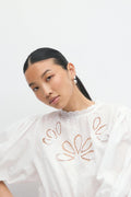Boho peplum blouse - Blanc