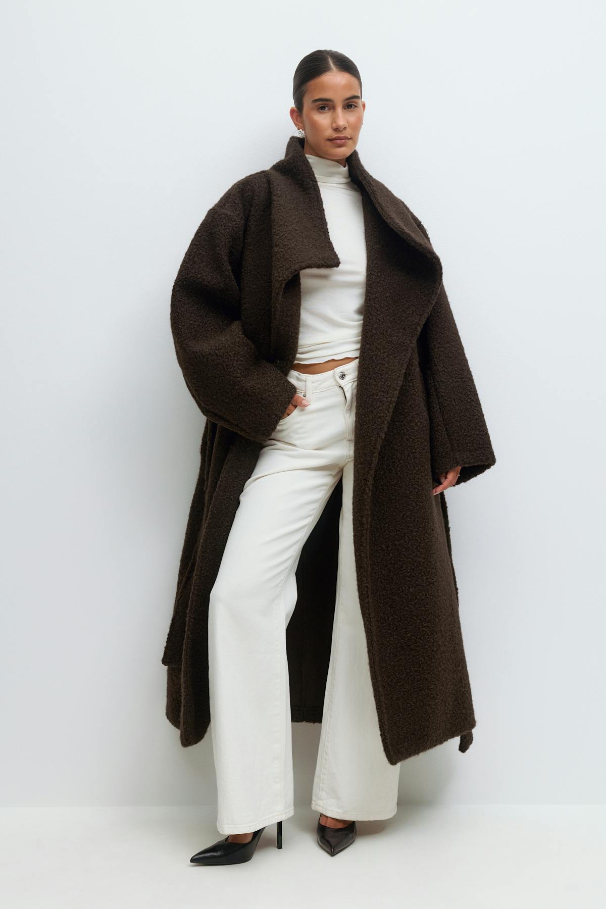 Soft boucle long coat - Java