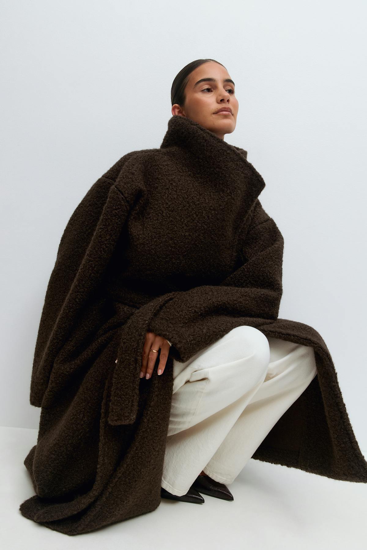 Soft boucle long coat - Java