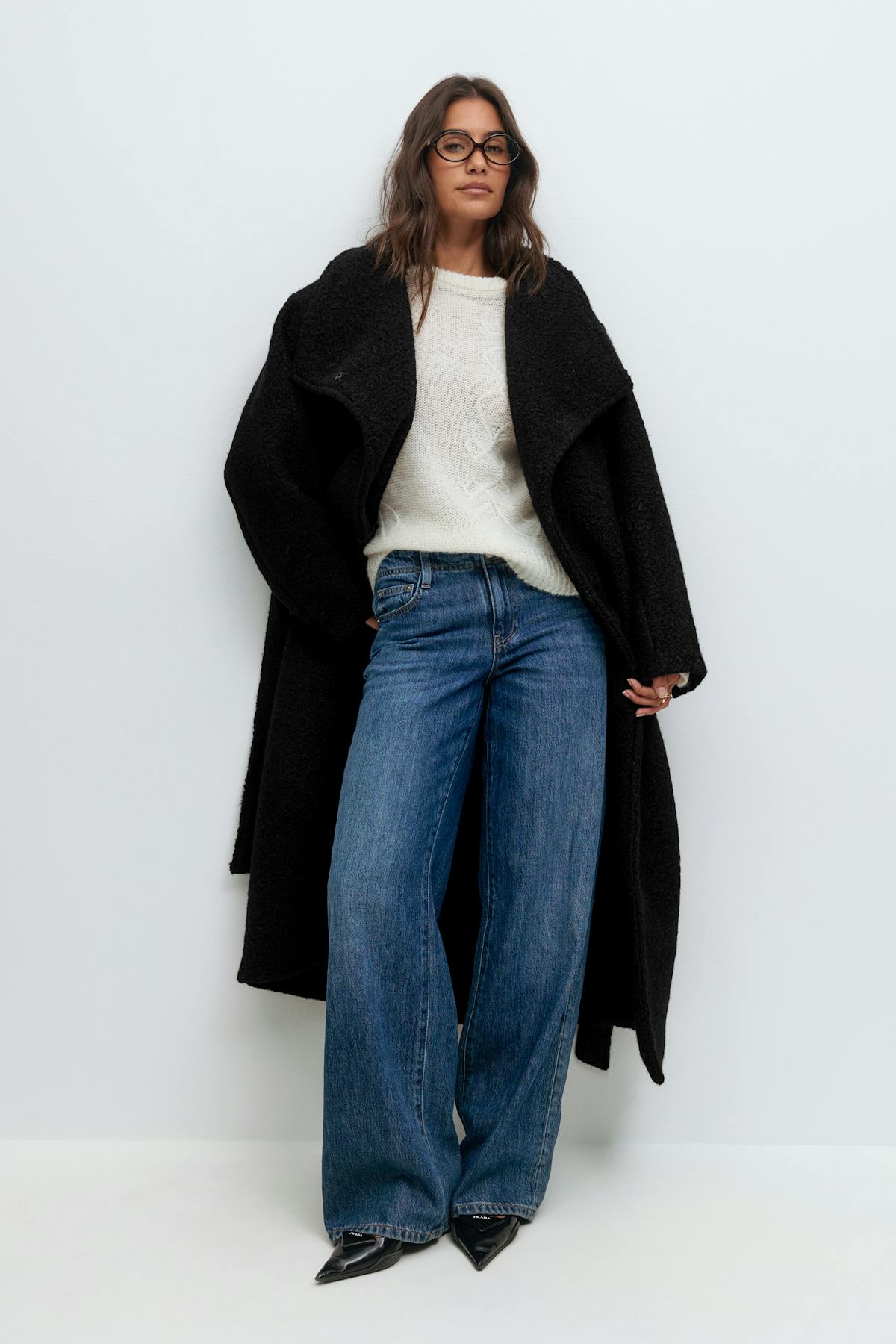Soft boucle long coat - Java
