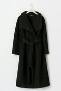 Soft boucle long coat - Noir