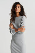 Greta knitted sweater - Lt greymelange
