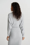 Greta knitted sweater - Lt greymelange