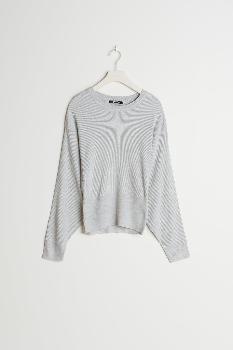 Greta knitted sweater - Lt greymelange
